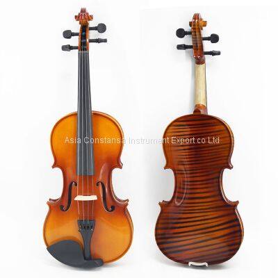 High Quality Professional Violin Handmade Violin 1/4-4/4 With Nice Sound SV-05 Some People Like to Make the Back With the Wood Grain Curled Material, More Violins Used photo-2