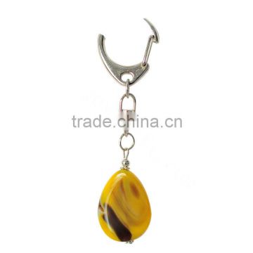 31*22*7mm yellow water-drop Agate Beads Gematone Keychain