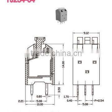 spring terminal connector Pitch 2.54mm, 150V,5A TJ254-04