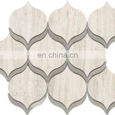 Hotel project  tile Stone mosaic  for swimming pool  wall decoration mosaic