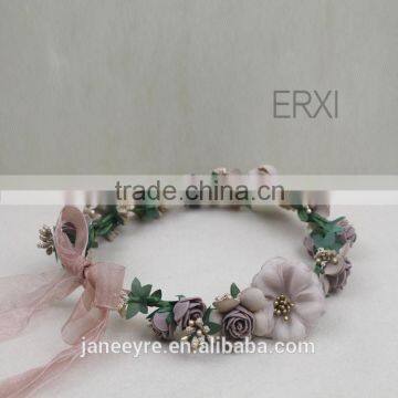 Wholesale Hair Wedding Bridal Deisign Flower Wreath Garland Set Hair Accessaries