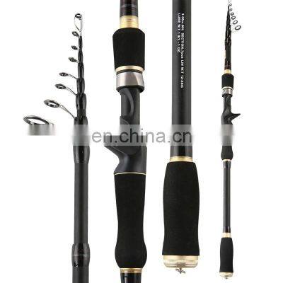 High carbon fiber baitcasting fishing rod 1.8m-3.6m Spinning /Casting telescopiclure rod wholesale