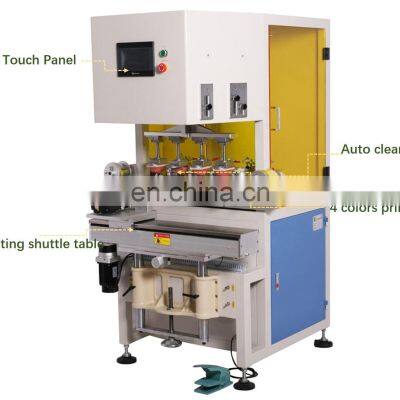 Servo Motor Rotation Four Color Ink Cup Electric Tampografia Pad Printer 4 Color With Shuttle photo-3