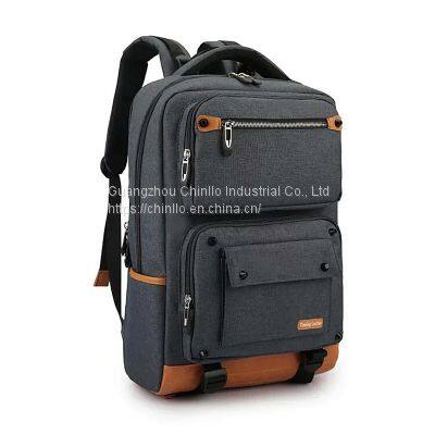 Korean Style Simple School Backpacks Factory Wholesale PU Material Travel Bag High Quality College Student Backpack CLG18-001-4