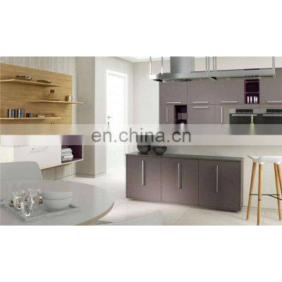 Customized Style Aluminum Frame MDF Kitchen Cabinet Modern