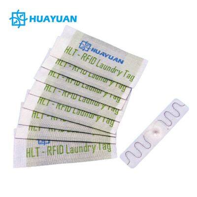 Hotel Linen Management Laser Datamatrix Durable Flexible UHF Linen Transponder Textile Fabric Pouch RFID Laundry Tag