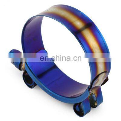 59-105MM 2.25-3.75 Inch Titanium Blue Finish Adjustable Stainless Steel T-Bolt Clamp T-bolt Hose Pipe Wire Rope Clamp