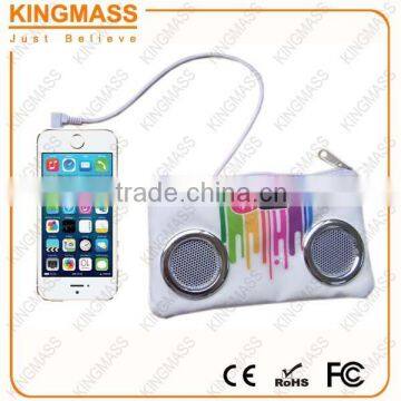 Hot Sale Printed PU Leather Pencil Bag Speakers Portable Speakers photo-2