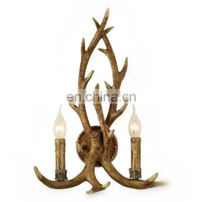 zhongshan lighting manufacturer vintage wall lamps indoor antlers wall lamp for living room hotel fancy led design wall light