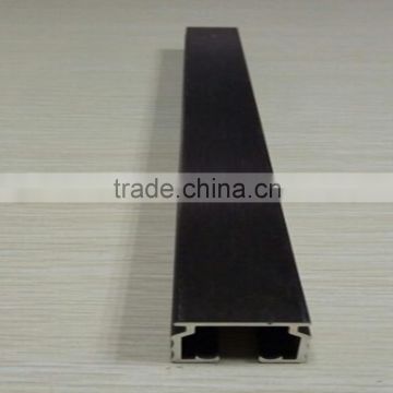 high quality materials black brush anodized aluminum profile for curtain rail