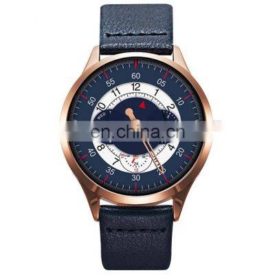 SINOBI Creative Men's Watch Calendar Date Day Watch Leather Band Quartz Watches Wholesale  S9815G