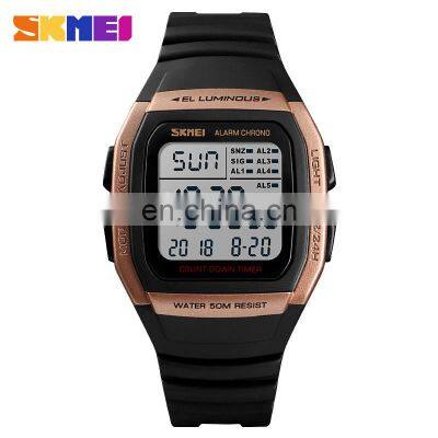 SKMEI 1278 Fashion Design Watches Men Double Time Chrono Function Sport Watch Men Hour Time