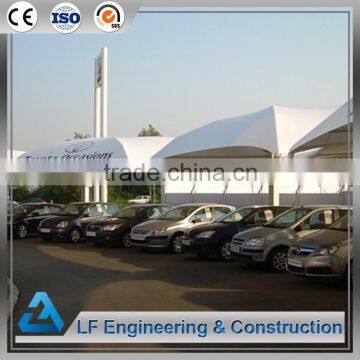 Steel frame structure car parking roof