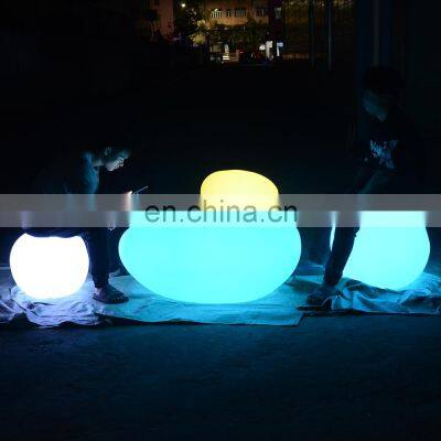 100cm clear plastic balls /Party Supply Battery Operated Stone Tower Garden Light Up Plastic Round Led ball Light For Decoration