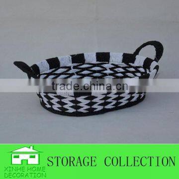 Handmade Oval Paper Rope Storage Basket photo-2