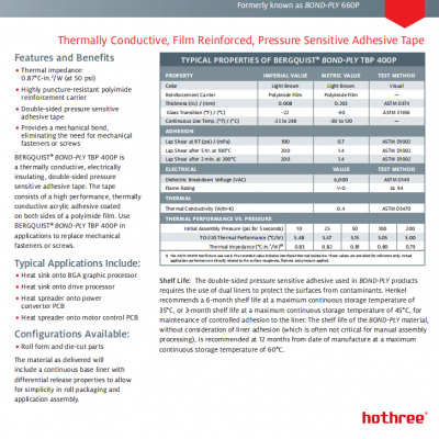 BERGQUIST BP660P BOND-PLY TBP 400P BOND-PLY 660P photo-4