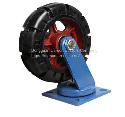 10'' Rubber Iron Core Trolley Wheels (500kg)