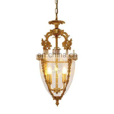 modern led hanging light french style gold brass luxury dining pendant lamp chandelier