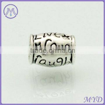 Mother's Day 925 Sterling Silver Live Love Laugh Star Bead Charms for European Bracelet photo-2