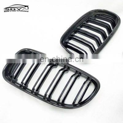 E90 Lci Replacement Grills Carbon Fiber Front Bumper Kidney Grille For BMW 3 Series E90 2009-2012 photo-2