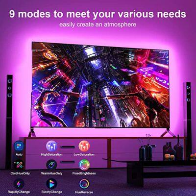 5050 RGB LED Strip Light TV Backlight Sync to Screen HD MI TV Backlights LED TV Lights With App Control photo-2