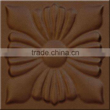 Decorative fiberglass leather resin fabric acoustic wall panel