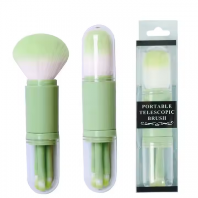 4 in 1 Cheap Pocket Makeup Brushes Piece Travel Multi Use Mini 4pcs Cosmetics Tool Synthetic Soft Hair All in One Makeup Brush photo-2