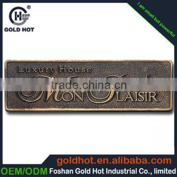 2015 promotional wholesale promotional gift nameplate,metal namepalte,embossed nameplate