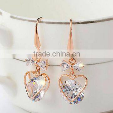 Fashion New Model Fancy Gold Earring,heart Pendant Earrings for Girls photo-5