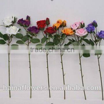 New design China pure hand made rose flowers wholesale silk flowers artificial with best price