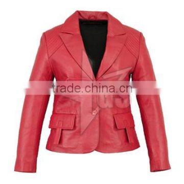 Brown Women jacket high grade polished lambskin/ sheepskin slim fit Fashion Leather