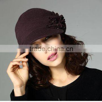 girls wool beret fedora knitted women winter hat