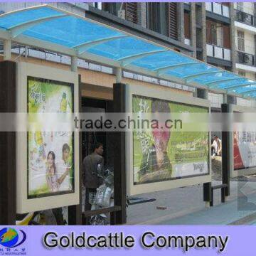 Polycarbonate sheet for bus stop