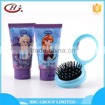 BBC Frozen Gift Sets OEM 009 Hot selling girl OEM children mild cartoon pvc bath set hair products shampoo