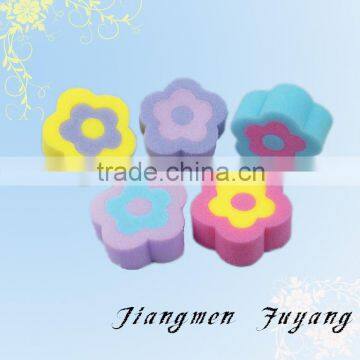 colorful flower bath sponge