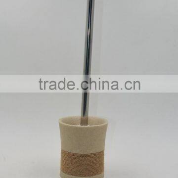 Polyresin Sandstone Bathroom Accessories Set With Hemp Rope photo-5