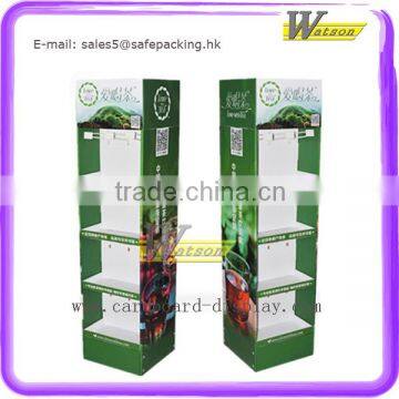 Supermarket Promotion Corrugated Floor Stand Paper Shelf Display photo-5