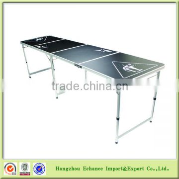 Hot Sell High quality Aluminum folding table/folding beer pong table OEM printing top