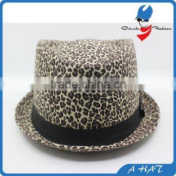 leopard print fedora hat