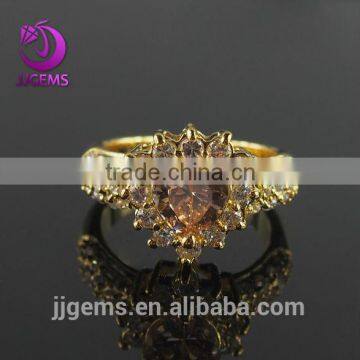 Fashion Gold Gemstone Ring Design for Women