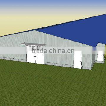 Low Cost Automaticly Light Steel Structure Poultry Layer Broiler Shed Design