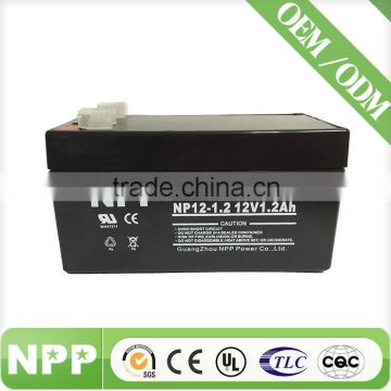 12v1.2ah rechargeable lead acid battery 12v maintenacne free toy battery