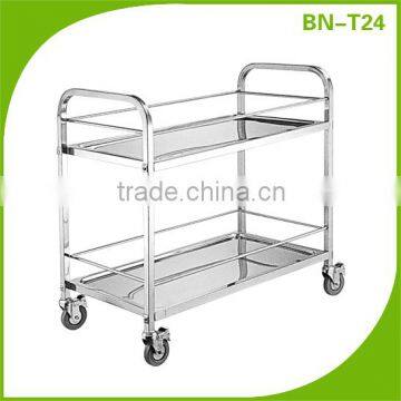 (BN-T24) Cosbao stainless steel serving trolley/hand trolley for restaurant