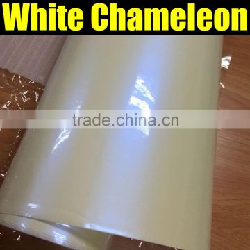 Quality stable Pearl White Chameleon Vinyl Film with Air Bubble Free 1.52*20m