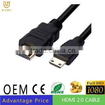 HDTV Application Mini HDMI Cable 24K Gold Plated photo-3