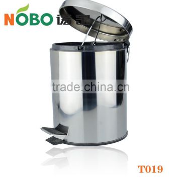 Useful Stainless Steel Foot Operated Waste Bins with Plastic Inner Bucket