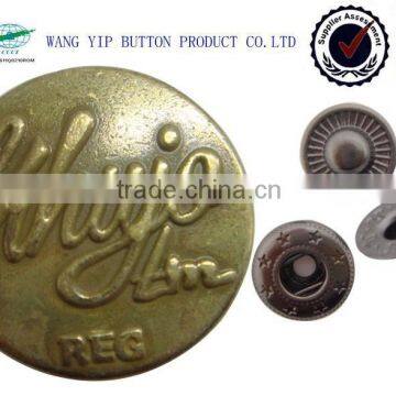 20mm cheap metal snap button for women clothes
