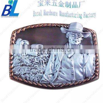 Special pen painted metal irish belt buckle