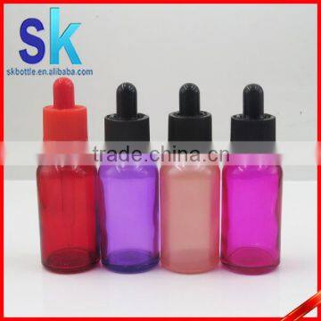red purple pink 30ml glass dropper bottle for e liquid