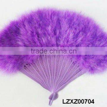 purple dance costume feather fan LZXZ00704